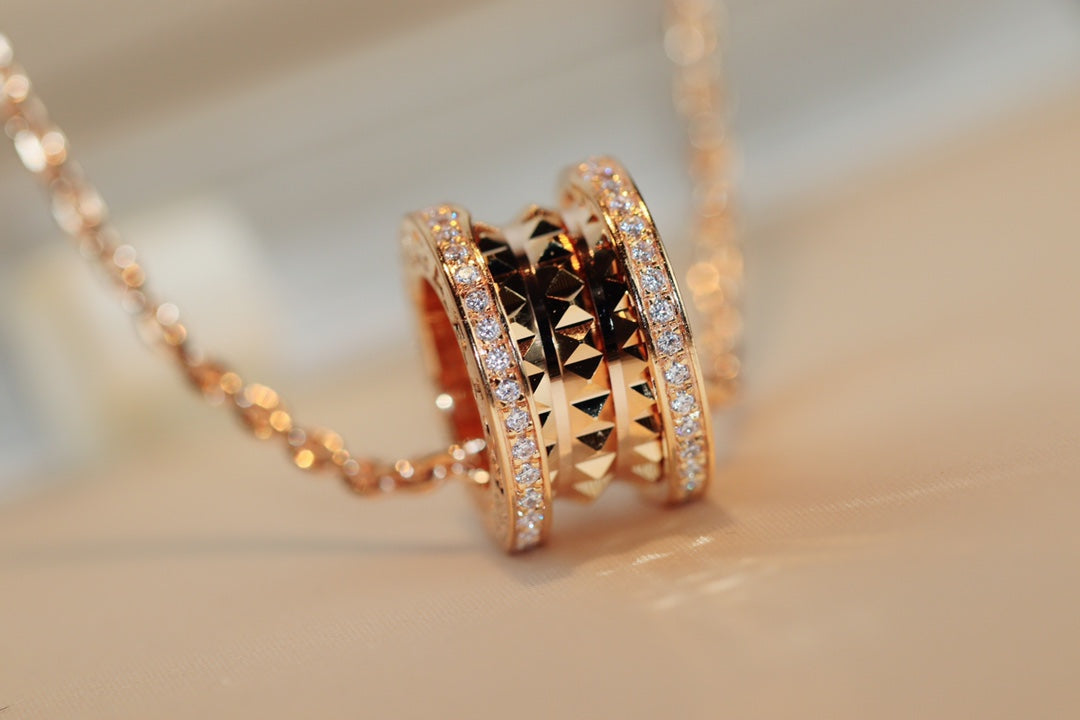 [Kismet Jewels ]ZERO 1 ROCK PEDANT PINK GOLD NECKLACE