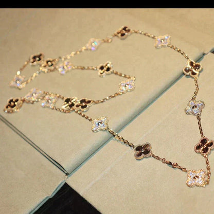 [Kismet Jewels ]CLOVER 20 MOTIFS LASER DIAMOND NECKLACE