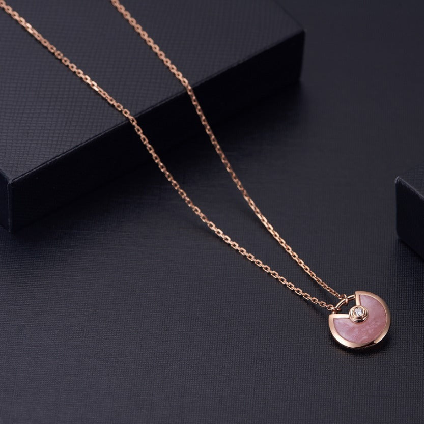 [Echo ]AMULETTE ROSE GOLD PINK MOP NECKLACE