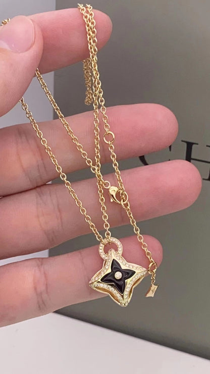 [Kismet Jewels ]STAR PEDANT PINK GOLD DIAMOND NECKLACE