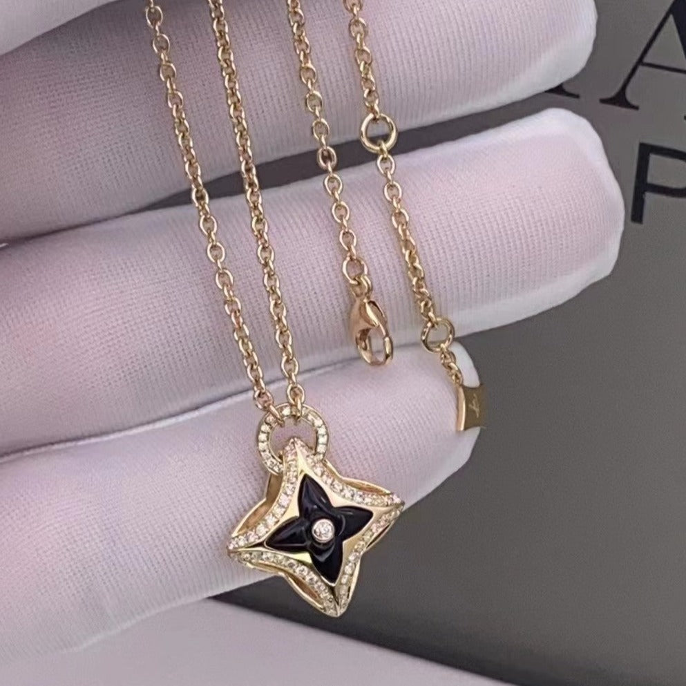 [Kismet Jewels ]STAR PEDANT PINK GOLD DIAMOND NECKLACE