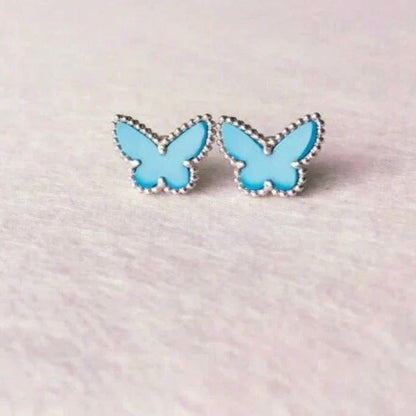 [Kismet Jewels ]BUTTERFLY TURQUOISE EARRINGS SILVER