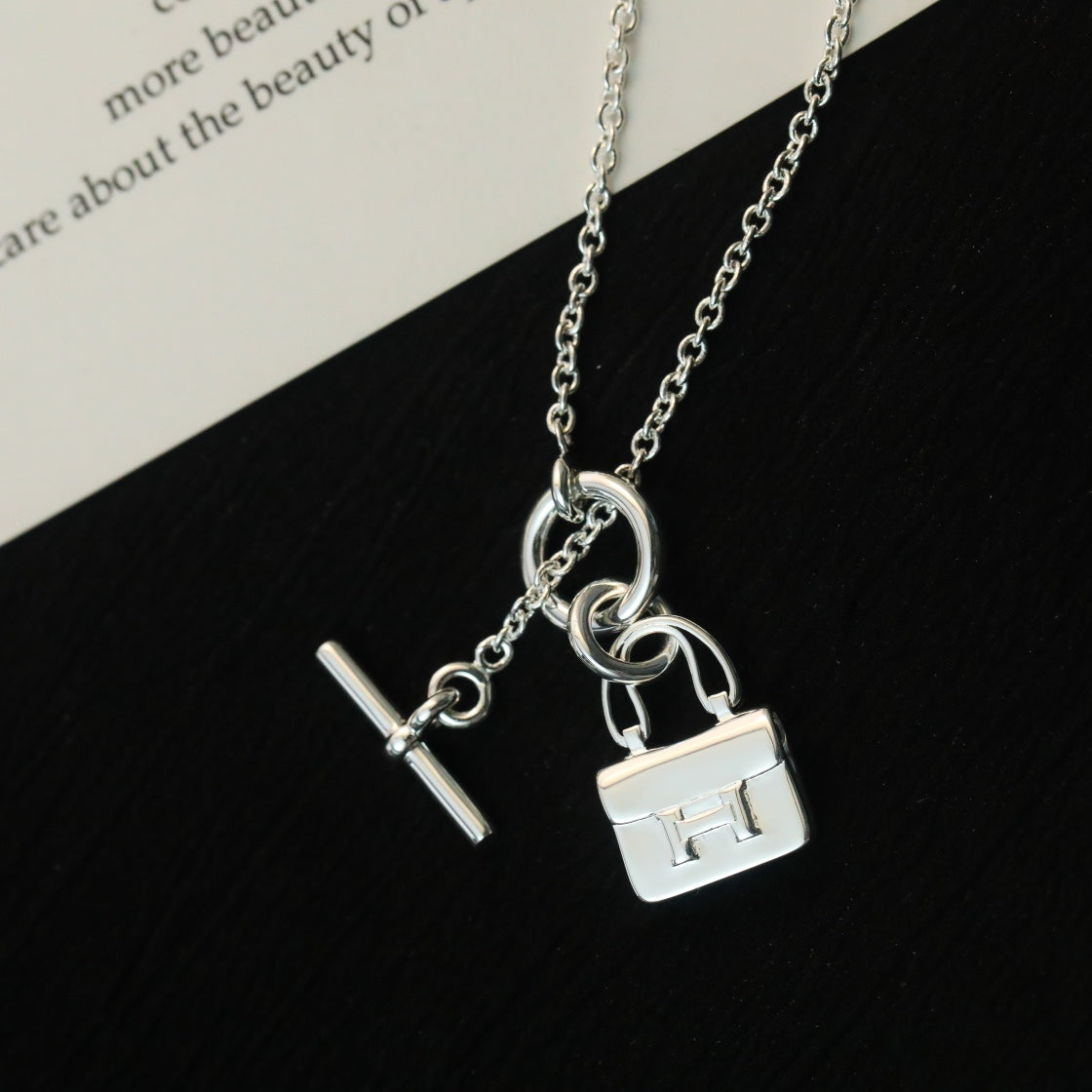 [Kismet Jewels ]POP H PEDANT SILVER NECKLACE