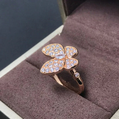 [Kismet Jewels ]BUTTERFLY PINK GOLD DIAMOND RING
