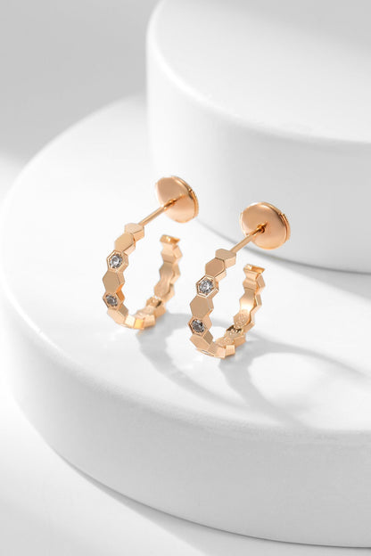 [Echo ]BEE LOVE DIAMOND HOOP EARRINGS