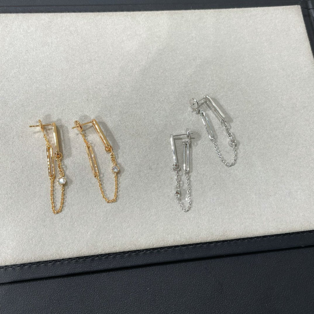 [Kismet Jewels ]CHAINE CHAOS DIAMOND DROP EARRINGS