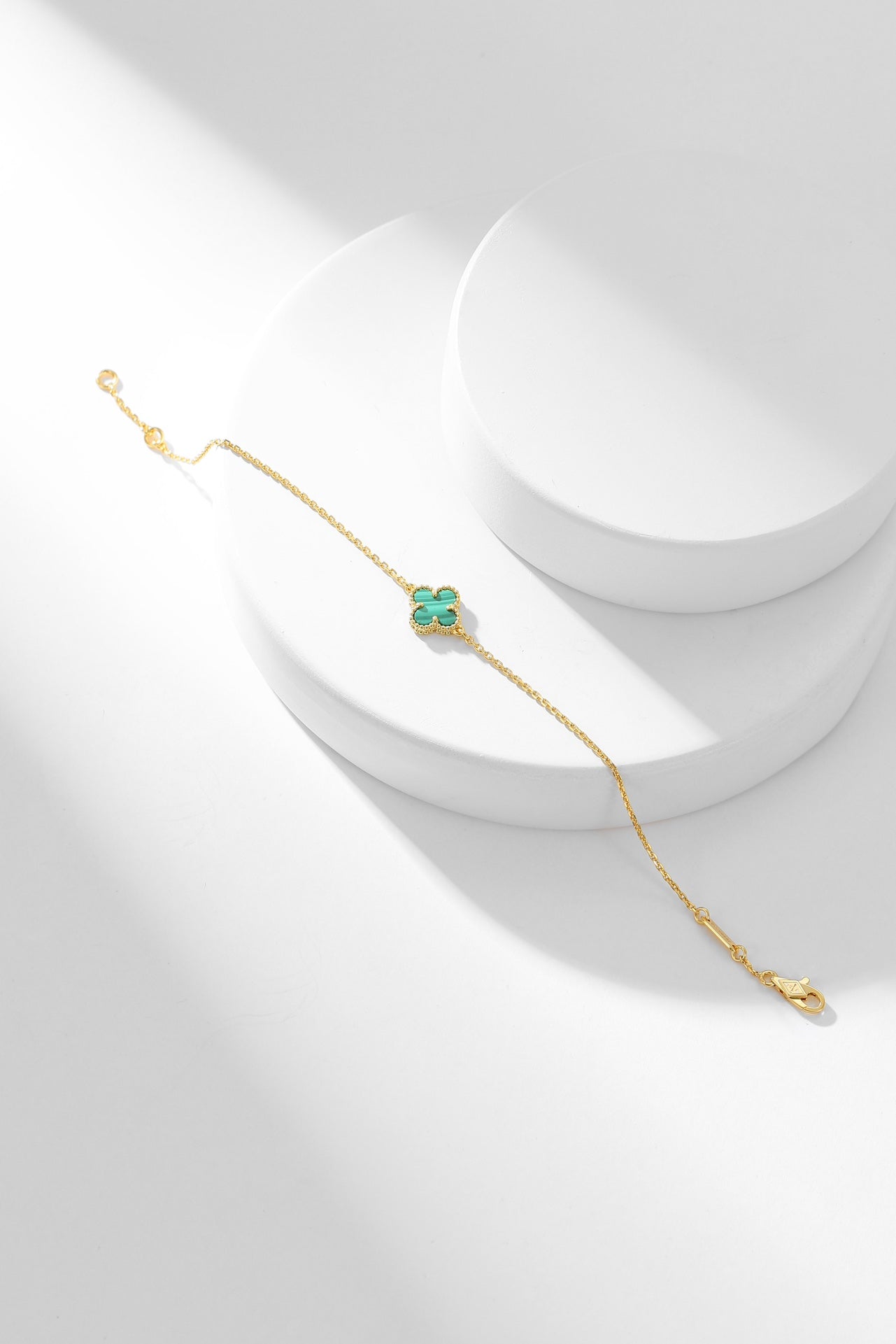 [Kismet Jewels ]CLOVER BRACELET MALACHITE 1 MOTIF