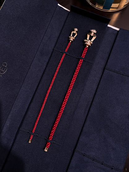 [Kismet Jewels ]FORCE 10 HALF DIAMOND PINK GOLD RED CORDERI LARGE AND MEDIUM MODEL