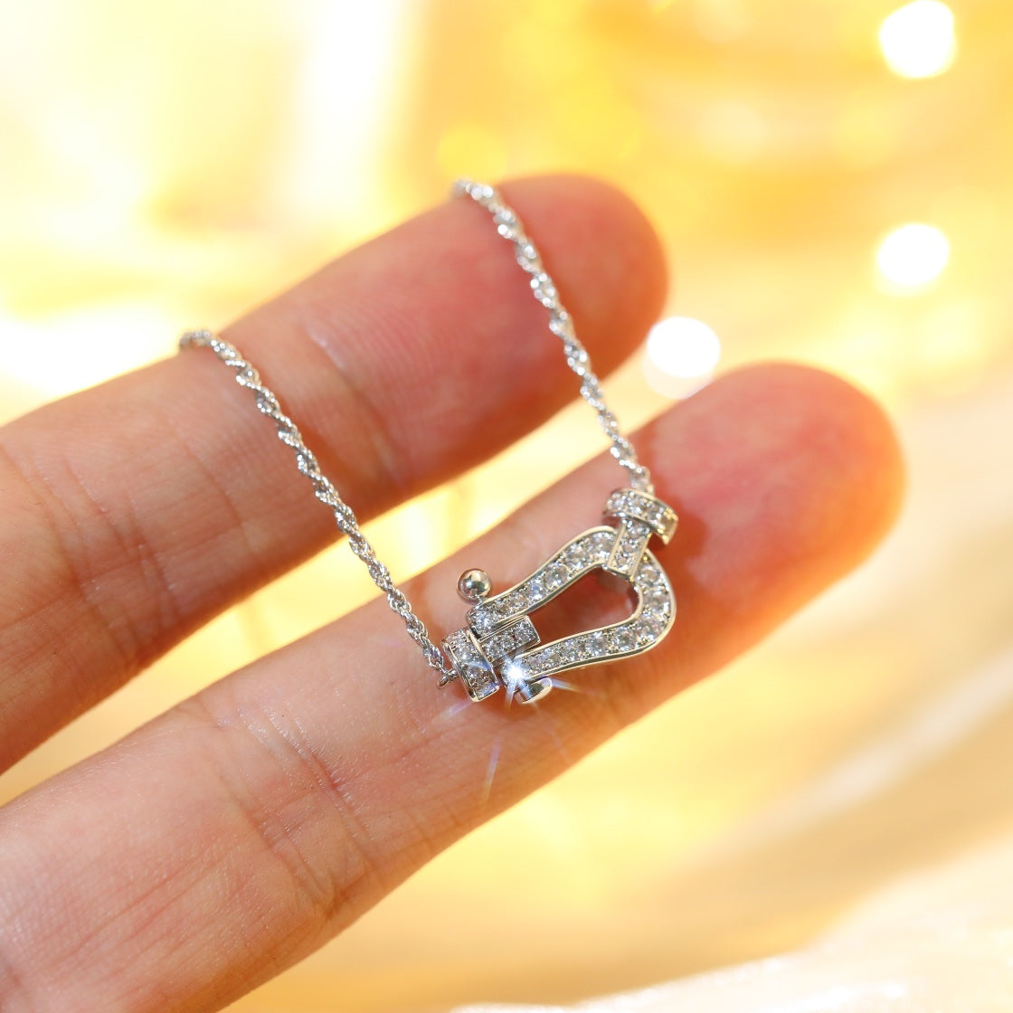 [Kismet Jewels ]FORCE 10 DIAMOND SILVER NECKLACE MINI MODEL