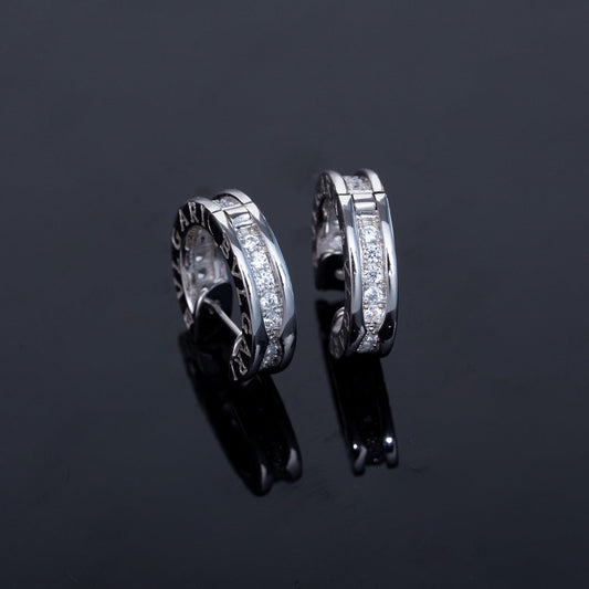 [Echo ]ZERO 1 MINI SILVER DIAMOND EARRINGS
