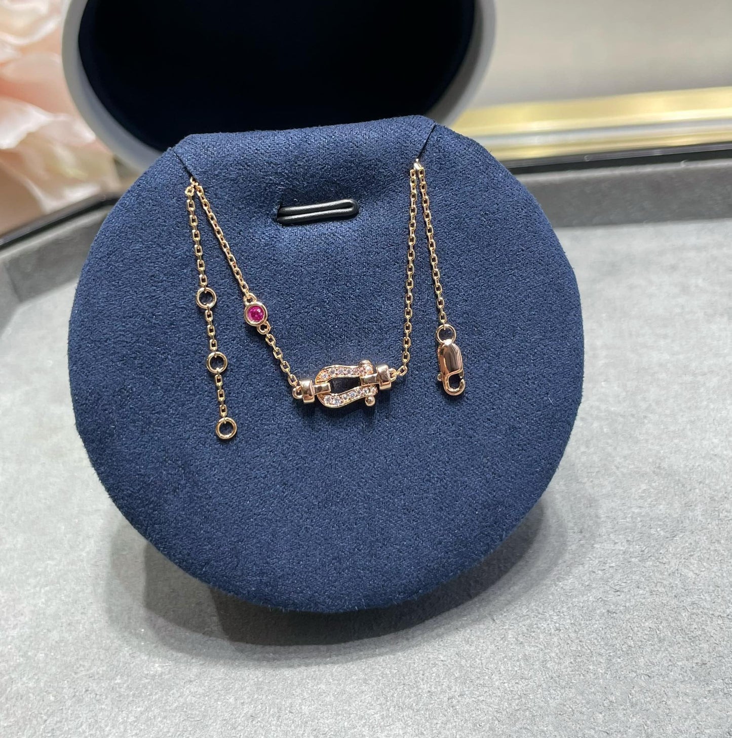 [Kismet Jewels ]FORCE 10 DIAMOND CHAIN LINK PINK GOLD BRACELET