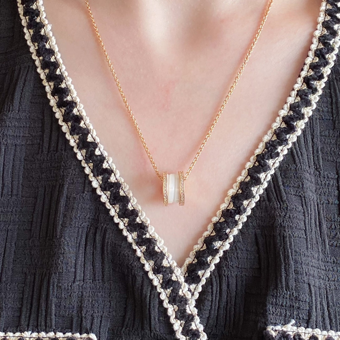 [Kismet Jewels ]ZERO 1 DIAMOND CERAMIC NECKLACE