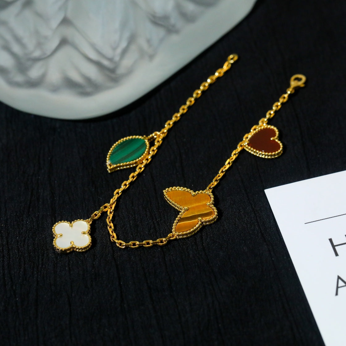 [Kismet Jewels ]LUCKY SPRING 5 MOTIF GOLD BRACELET