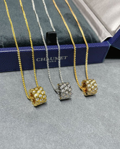 [Echo ]BEE LOVE DIAMOND PAVED 3 ROW NECKLACE