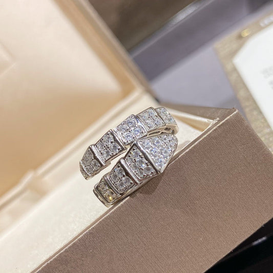 [Echo ]SERPENTI RING SILVER DIAMOND PAVED