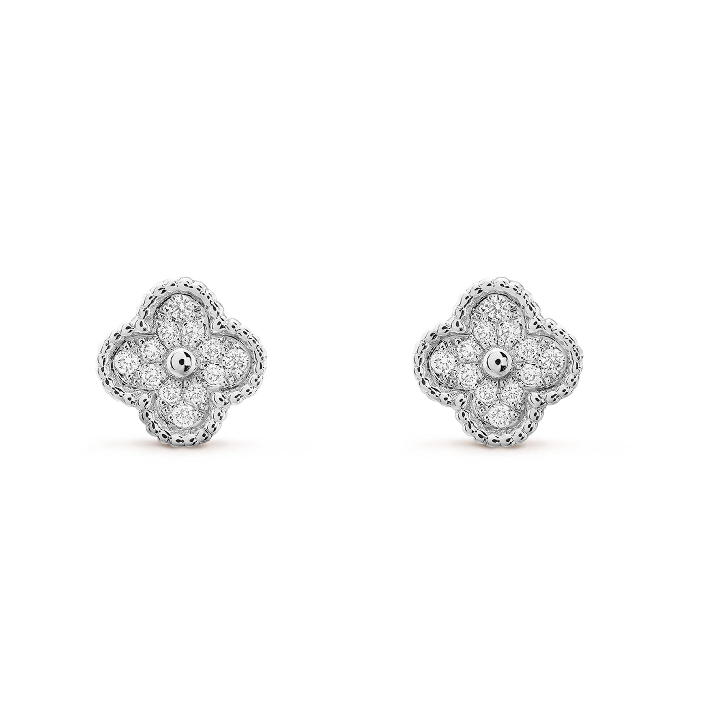 [Kismet Jewels ]CLOVER MINI DIAMOND STUD EARRINGS