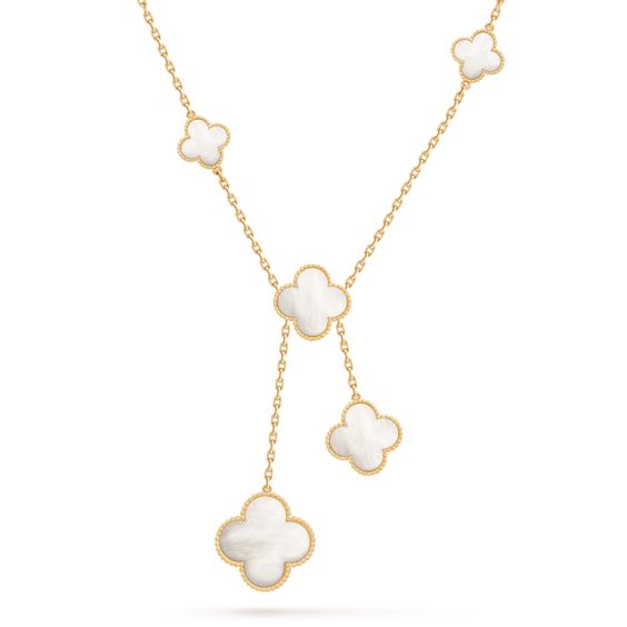 [Kismet Jewels ]CLOVER MOTHER OF PEARL NECKLACE 6 MOTIF