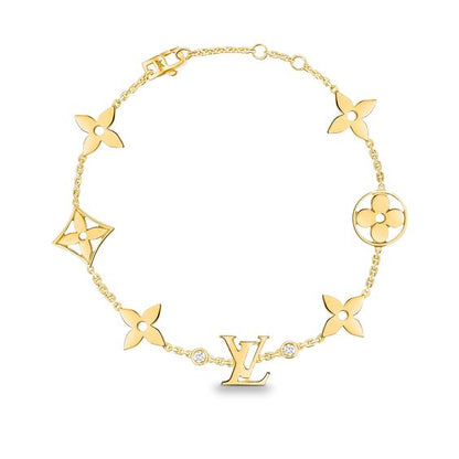 [Kismet Jewels ]STAR AND SUN 7 MOTIFS GOLD BRACELET