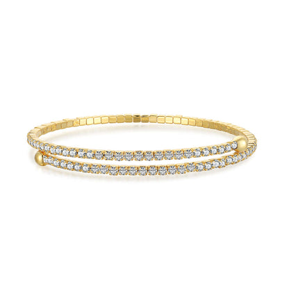 [Kismet Jewels ]Row of Diamonds Round Fashion Bracelet