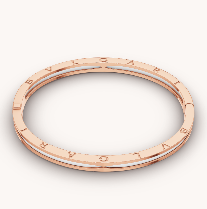 [Kismet Jewels ]ZERO 1 PINK GOLD WITH WHITE CERAMIC BRACELET