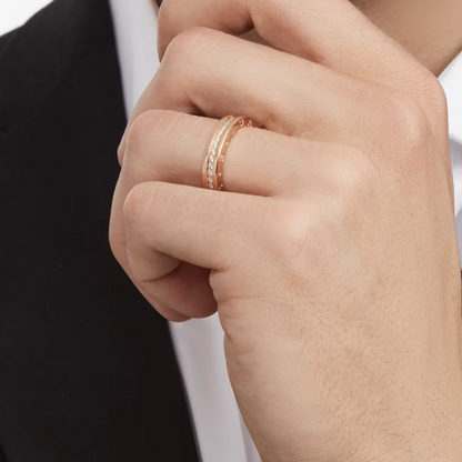 [Kismet Jewels ]ZERO 1 ONE-BAND PAVED DIAMONDS ON THE SPIRAL RING