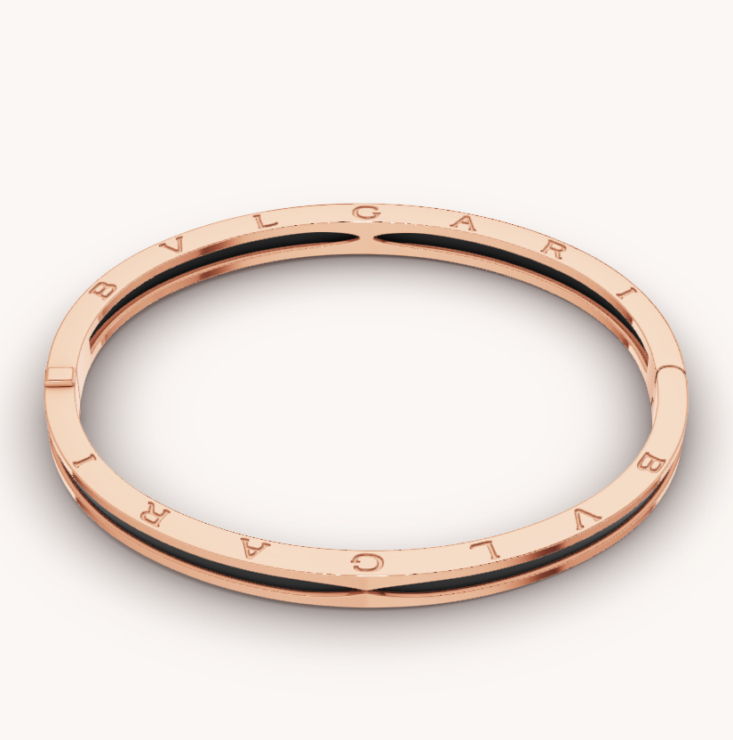 [Kismet Jewels ]ZERO 1 PINK GOLD WITH BLACK CERAMIC BRACELET