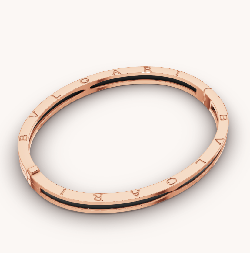 [Kismet Jewels ]ZERO 1 PINK GOLD WITH BLACK CERAMIC BRACELET