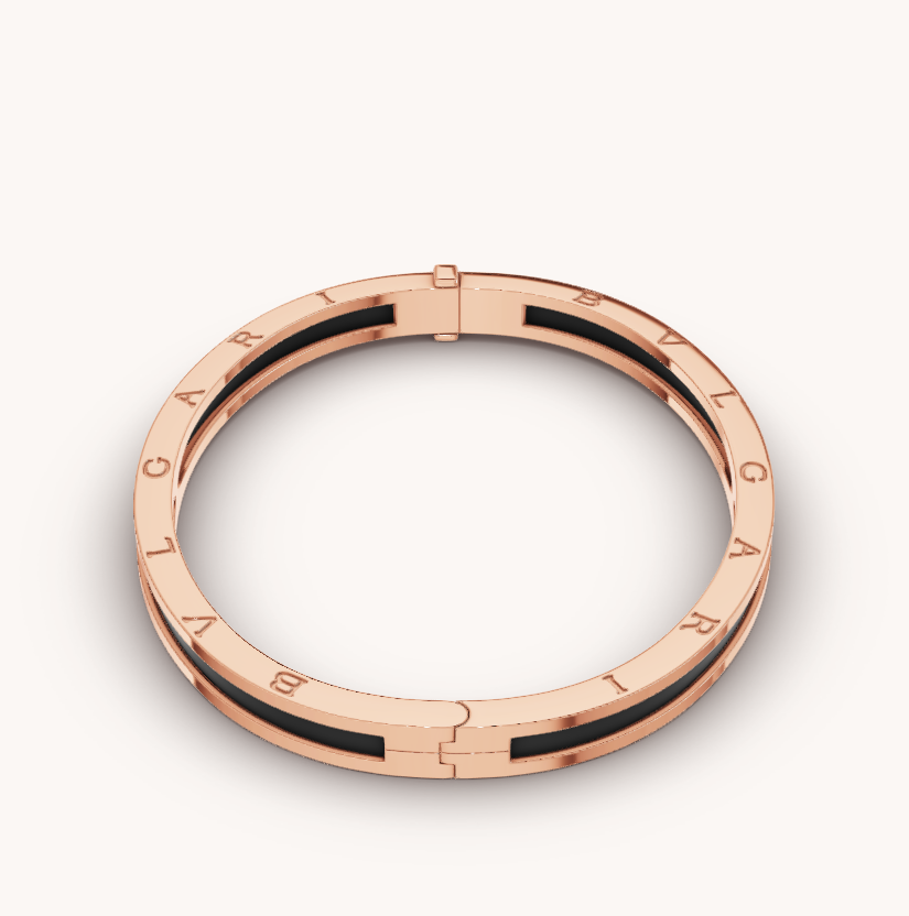 [Kismet Jewels ]ZERO 1 PINK GOLD WITH BLACK CERAMIC BRACELET
