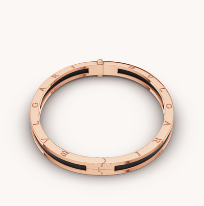 [Kismet Jewels ]ZERO 1 PINK GOLD WITH BLACK CERAMIC BRACELET