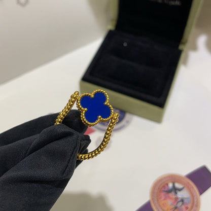 [Kismet Jewels ]CLOVER RIVERSIBLE BLUE AGATE RING