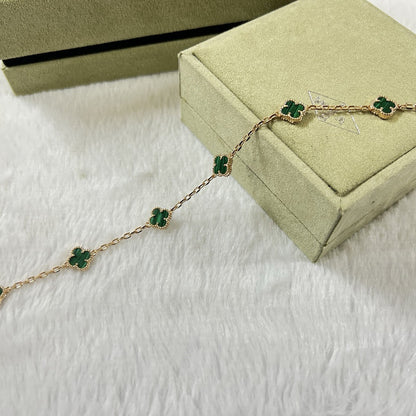 [Kismet Jewels ]CLOVER 6 MOTIF MALACHITE BRACELET