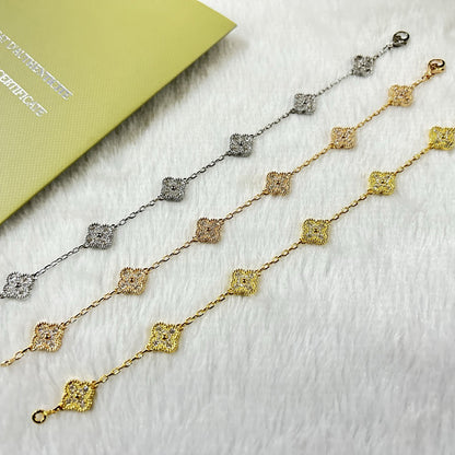 [Kismet Jewels ]CLOVER 6 MOTIF DIAMOND BRACELET