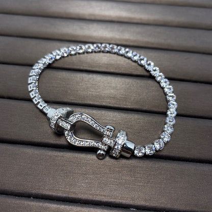 [Kismet Jewels ]FORCE  LARGE HORSESHOE FULL DIAMOND TENNIS BRACELET