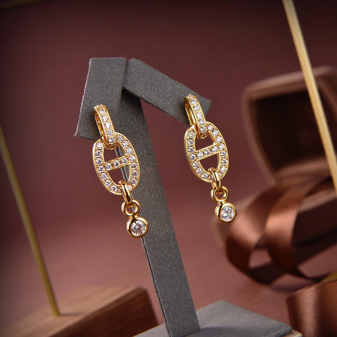 [Kismet Jewels ]HM CHAINE DIAMOND EARRINGS