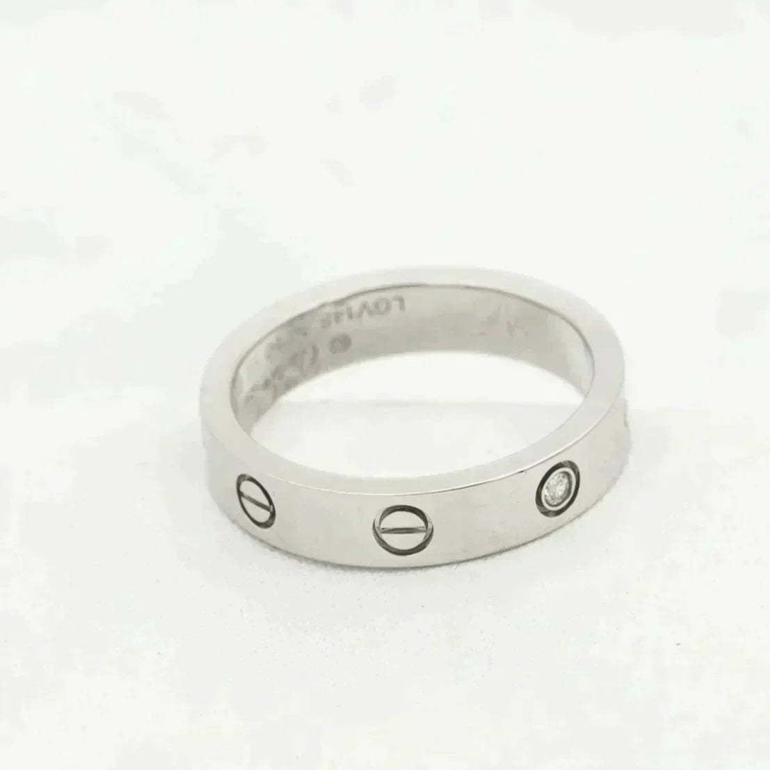 [Kismet Jewels ]LOVE RING 4MM 1 DIAMOND SILVER