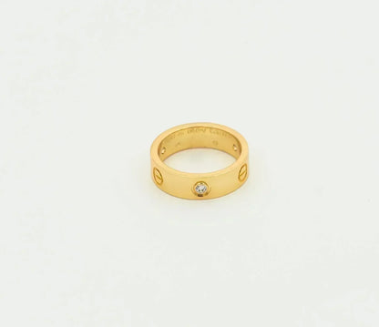[Kismet Jewels ]LOVE RING 5.5MM 3 DIAMONDS GOLD