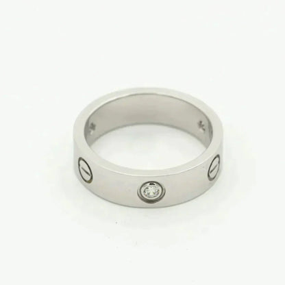 [Kismet Jewels ]LOVE RING 5.5MM 3 DIAMONDS SILVER