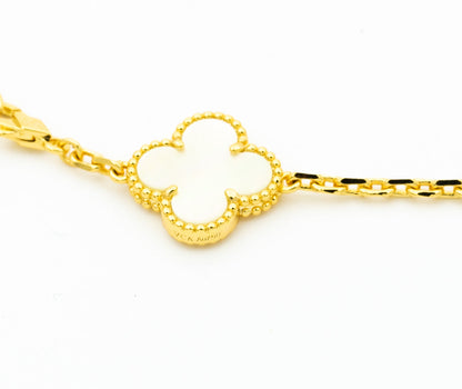 [Kismet Jewels ]CLOVER BRACELET 5 MOTIFS ONYX MOP