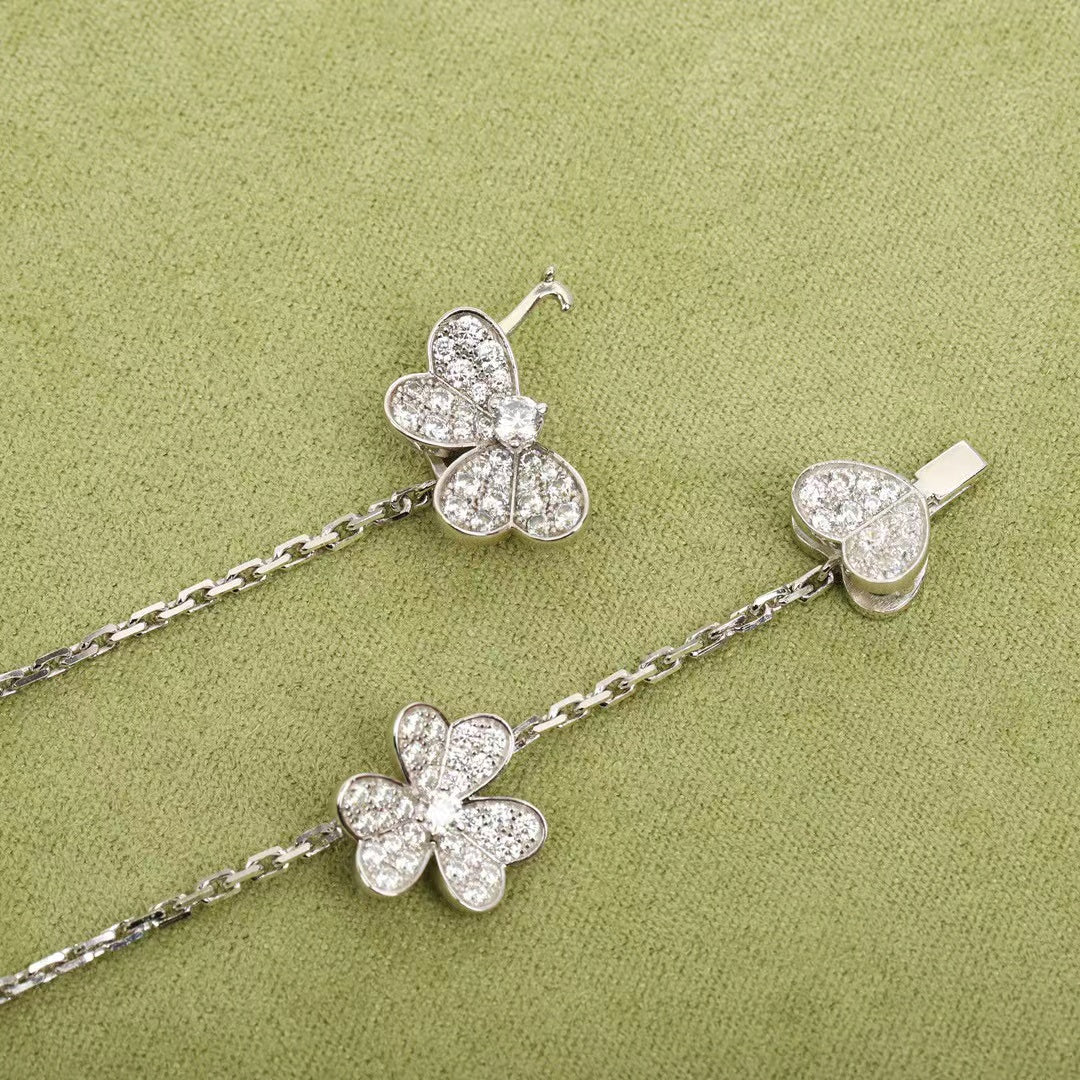 [Kismet Jewels ]FRIVOLE SILVER 9 FLOWERS NECKLACE