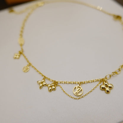 [Kismet Jewels ]BLOOMING SUPPLE NECKLACE BRASS