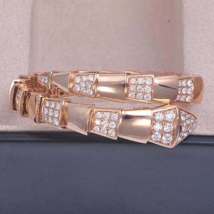 [Kismet Jewels ]SERPENTI WIDE BRACELET PINK GOLD DIAMOND