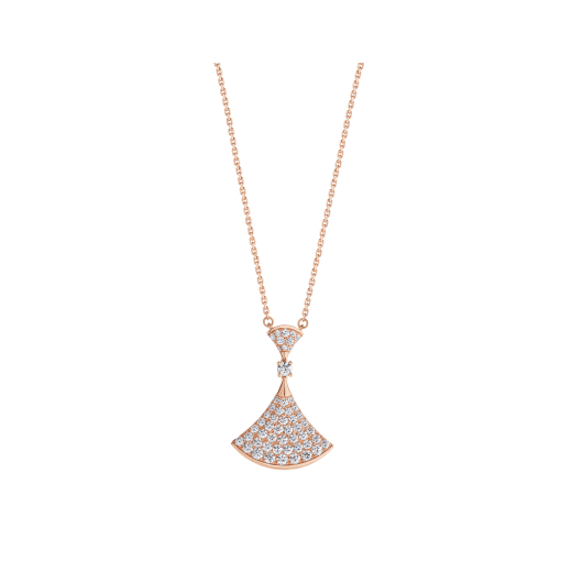[Echo ]DREAM NECKLACE PINK GOLD FULL DIAMOND