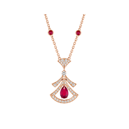[Kismet Jewels ]DREAM NECKLACE CARNELIAN DIAMOND PINK GOLD