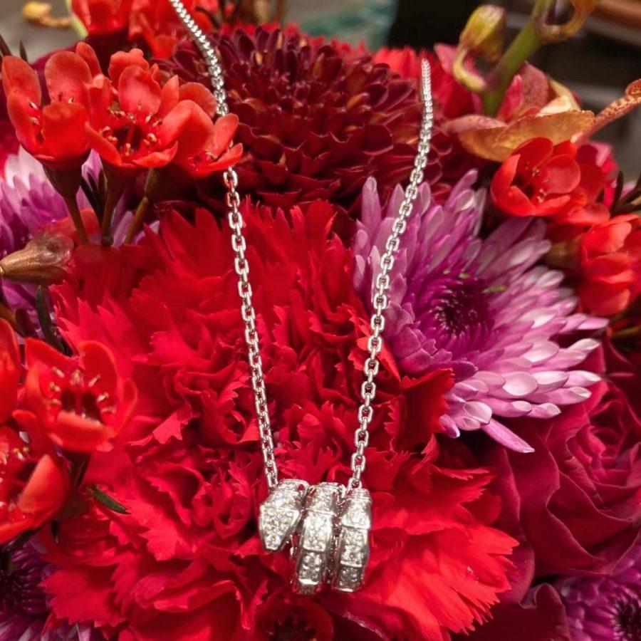 [Kismet Jewels ]SERPENTI  NECKLACE DOUBLE RING DIAMOND