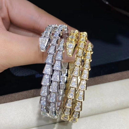 [Kismet Jewels ]SERPENTI BRACELET GOLD DIAMOND DOUBLE ROW