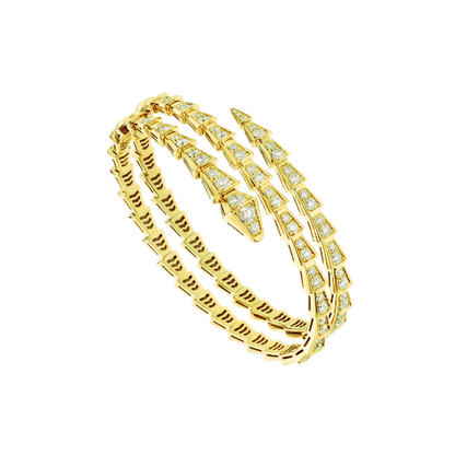 [Kismet Jewels ]SERPENTI BRACELET GOLD DIAMOND DOUBLE ROW