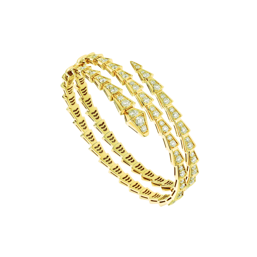 [Echo ]SERPENTI BRACELET GOLD DIAMOND DOUBLE ROW