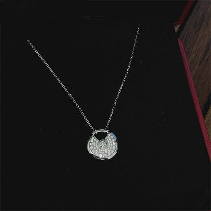 [Kismet Jewels ]AMULETTE SILVER FULL DIAMOND NECKLACE