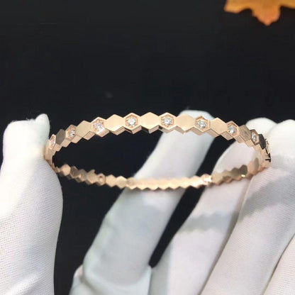 [Kismet Jewels ]BEE LOVE PINK GOLD DIAMOND BRACELET