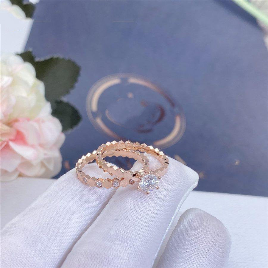 [Kismet Jewels ]BEE LOVE RING PINK GOLD 1 DIAMOND